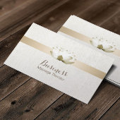 Massagetherapie Elegante Lotus Bloemen Salon Spa Visitekaartje