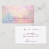 Massagetherapie faux kleurrijke glitter decor visitekaartje (Voorkant / Achterkant)