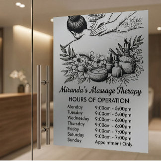 Massagetherapie Genezende Handen Energie Openingst Raamsticker