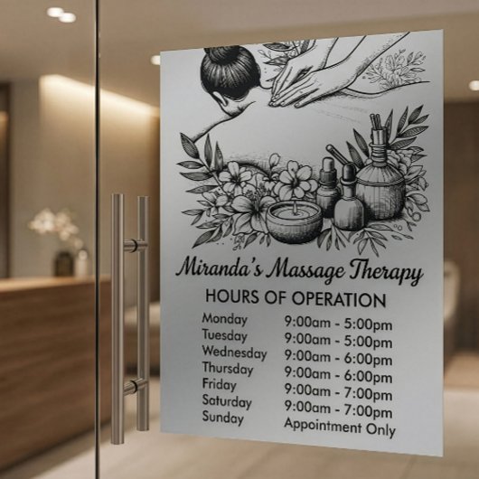 Massagetherapie Genezende Handen Energie Openingst Raamsticker