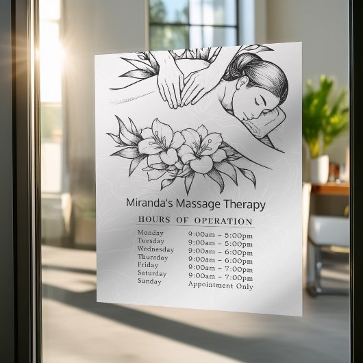 Massagetherapie Genezende Handen Energie Openingst Raamsticker