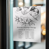 Massagetherapie Genezende Handen Energie Openingst Raamsticker
