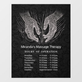 Massagetherapie Genezende Handen Energie Openingsu Raamsticker