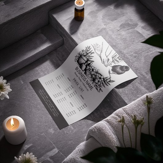Massagetherapie Genezende Handen Energie Spa Prijs Flyer