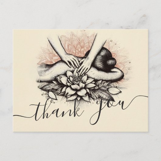 Massagetherapie Genezende Handen Energie Spa Welzi Briefkaart (Voorkant)