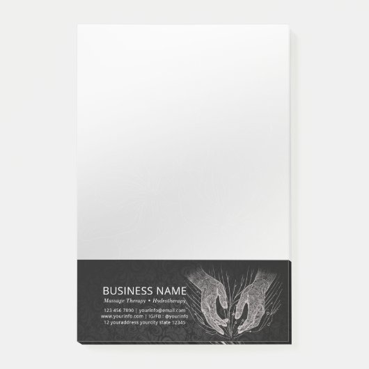 Massagetherapie Genezende Handen Energie Spa Welzi Post-it® Notes (Voorkant)
