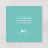 Massagetherapie Geometrische genezing Handbekken B Vierkante Visitekaartje (Achterkant)