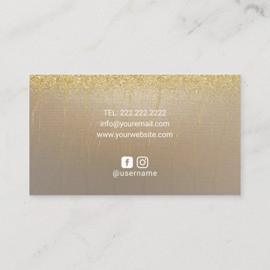 Massagetherapie  Glitter Vein Spa Visitekaartje (Achterkant)