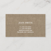 Massagetherapie Glotus Healing Salon Burlap Visitekaartje (Achterkant)