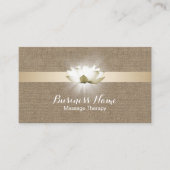 Massagetherapie Glotus Healing Salon Burlap Visitekaartje (Voorkant)
