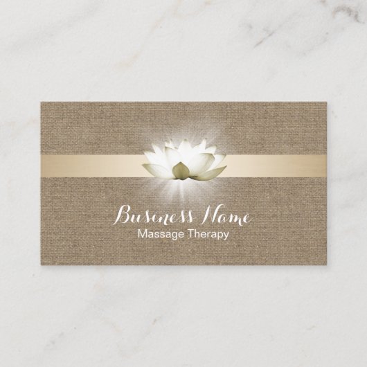 Massagetherapie Glotus Healing Salon Burlap Visitekaartje (Voorkant)