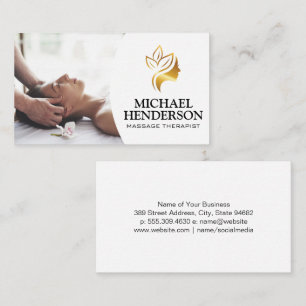 Massagetherapie Gold Beauty-Logo Visitekaartje