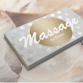 Massagetherapie Gold Circle Silver Stippen Moderne Visitekaartje