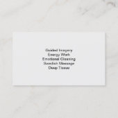 Massagetherapie Gold Lotus Flower Logo Elegant Visitekaartje (Achterkant)