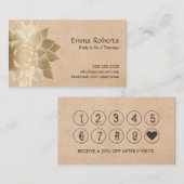 massagetherapie Gold Lotus Loyalty Punch (Voorkant / Achterkant)