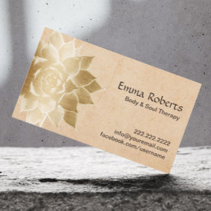  massagetherapie Gold Lotus Visitekaartje