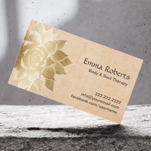  massagetherapie Gold Lotus Visitekaartje