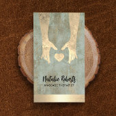 Massagetherapie  goudhelende handen & hart visitekaartje