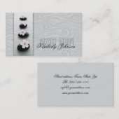 Massagetherapie Grey Curves & Black Stones Kaart Visitekaartje (Voorkant / Achterkant)