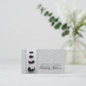Massagetherapie Grey Curves & Black Stones Kaart Visitekaartje (Staand voorkant)