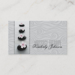 Massagetherapie Grey Curves & Black Stones Kaart Visitekaartje