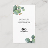 Massagetherapie Handen botanische Natuur spa Visitekaartje (Achterkant)
