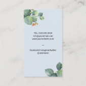 Massagetherapie Handen botanische sanitaire spa Visitekaartje (Achterkant)