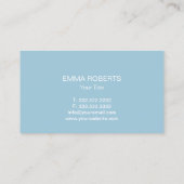 Massagetherapie Handen en blauw Lotus Flower Visitekaartje (Achterkant)