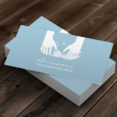 Massagetherapie Handen en blauw Lotus Flower Visitekaartje