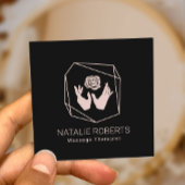 Massagetherapie - Handen en lagere geometrische ge Vierkante Visitekaartje