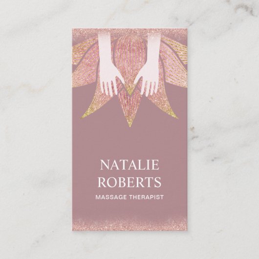 Massagetherapie Handen en Lotus Flower Spa Klantenkaartje (Voorkant)