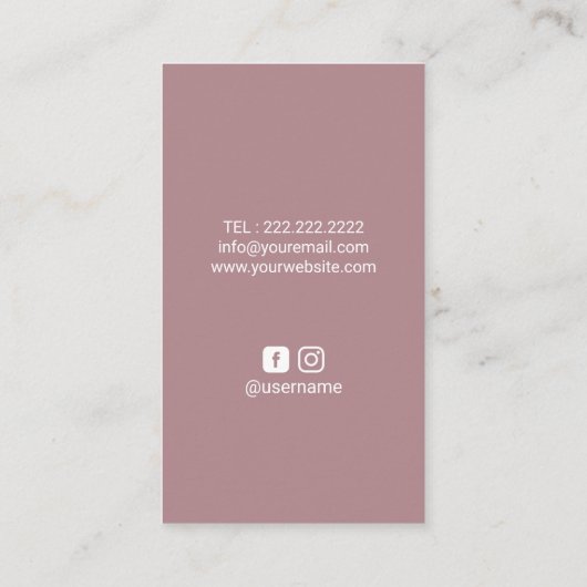 Massagetherapie Handen en Lotus Flower Spa Visitekaartje (Achterkant)