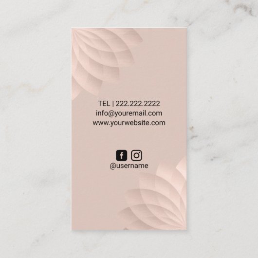 Massagetherapie Handen Geometrische wervelkolom Visitekaartje (Achterkant)