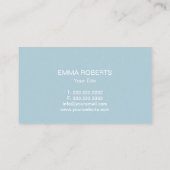 Massagetherapie Handen Licht Blauwe Spa Visitekaartje (Achterkant)