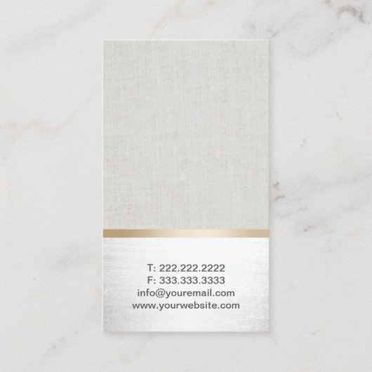 Massagetherapie Hands Silver Linen Spa Visitekaartje (Achterkant)