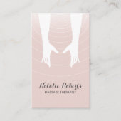 Massagetherapie Hands Spa Blush Pink Visitekaartje (Voorkant)