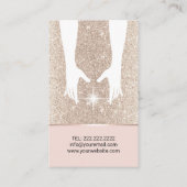 Massagetherapie Hands Spa Gold Glitter Visitekaartje (Achterkant)