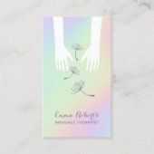 Massagetherapie Hands Spa Holographic Visitekaartje (Voorkant)