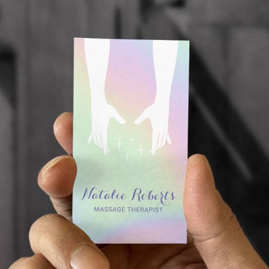 Massagetherapie Hands Spa Holographic Visitekaartje