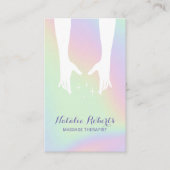 Massagetherapie Hands Spa Holographic Visitekaartje (Voorkant)