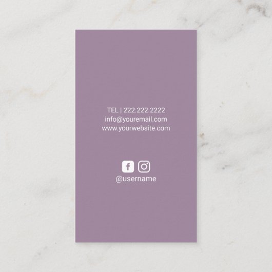 Massagetherapie Hands Spa Lavender Visitekaartje (Achterkant)