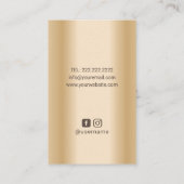 Massagetherapie Hands Spa Modern Gold Visitekaartje (Achterkant)