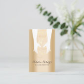 Massagetherapie Hands Spa Modern Gold Visitekaartje (Staand voorkant)