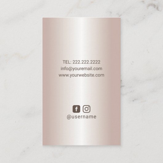 Massagetherapie Hands Spa Roos Gold Visitekaartje (Achterkant)