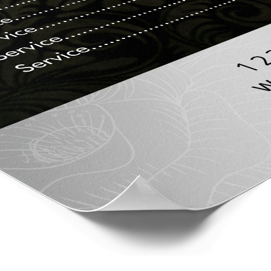 Massagetherapie Healing Hand Energy Spa Prijslijst Poster (Hoek)