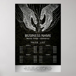 Massagetherapie Healing Hand Energy Spa Prijslijst Poster