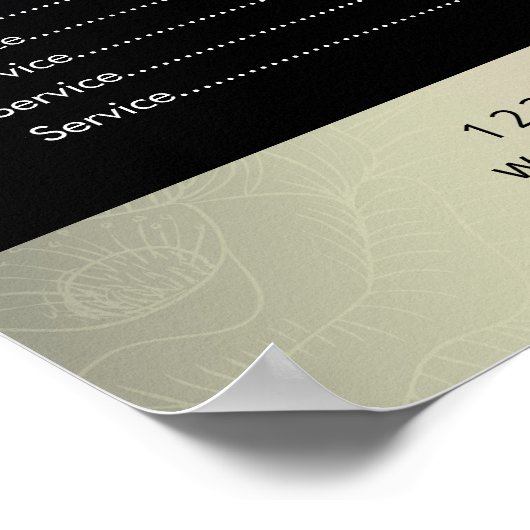 Massagetherapie Healing Hand Energy Spa Prijslijst Poster (Hoek)