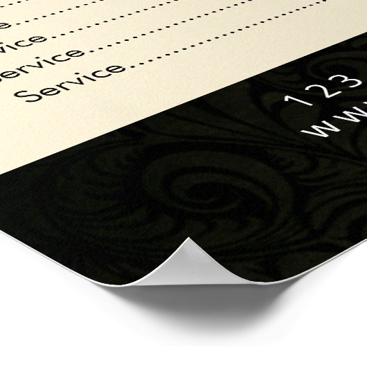 Massagetherapie Healing Hand Energy Spa Prijslijst Poster (Hoek)