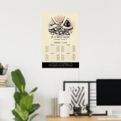 Massagetherapie Healing Hand Energy Spa Prijslijst Poster (Thuiskantoor)