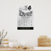 Massagetherapie Healing Hand Energy Spa Prijslijst Poster (Keuken)